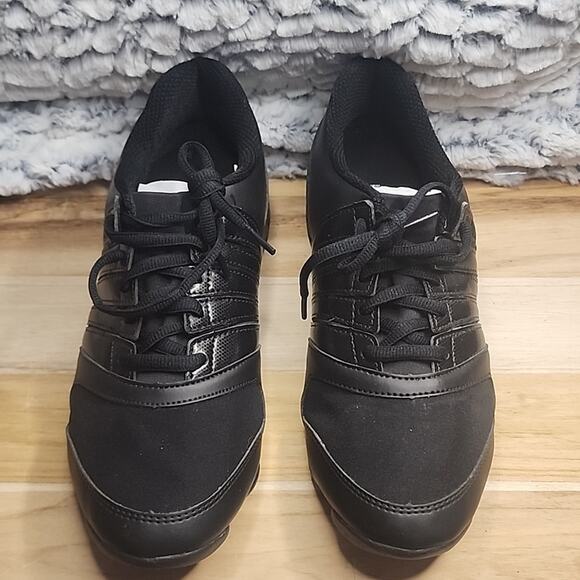 BLOCH WOMAN'S TRINITY BLACK LEATHER SPLIT SOLE DANCE SNEAKER NWOB🎶LETS DANCE🎶 - Picture 4 of 16